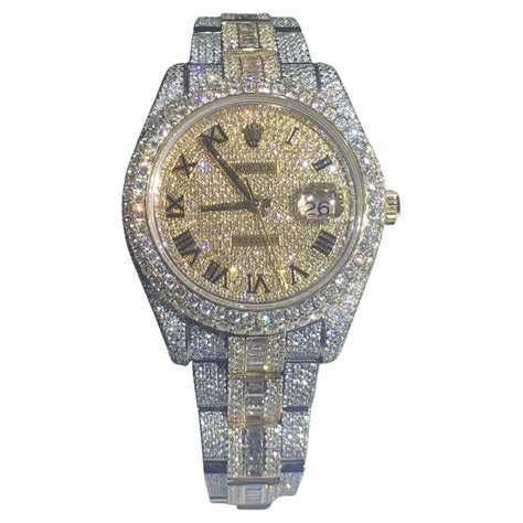 fake diamond covered watch|diamond watch iced out.